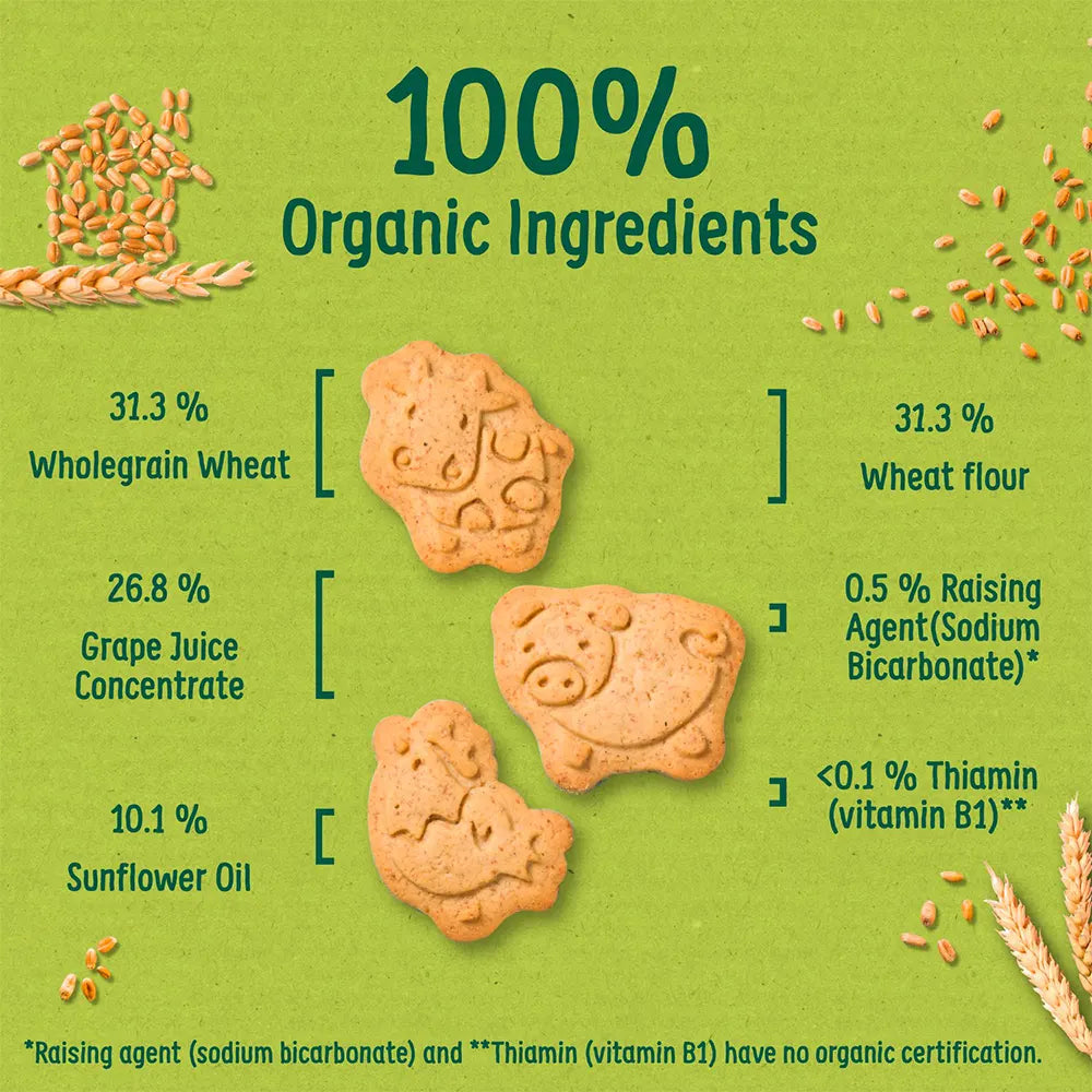 Organix Biscuits Animaux de la Ferme 12M+