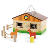 Viga Toys Jeu de Ferme Stable Pliable  3A+
