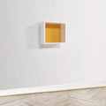 Wlidaty Home Cubo de pared mediano amarillo - 23x23 cm