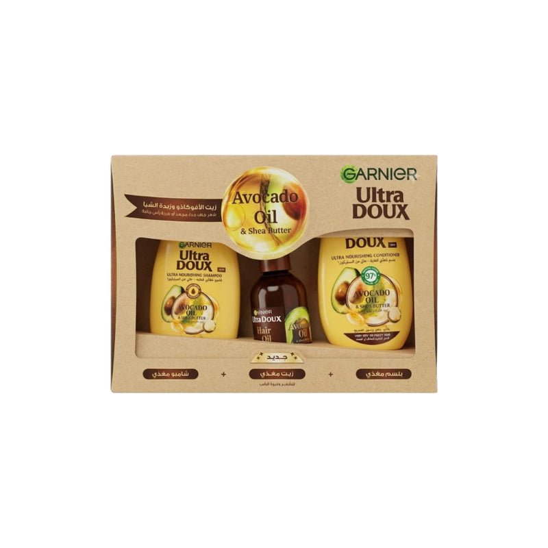 Garnier Avocado Routine Pack: Shampoo 200 ml + Serum 200 ml + Oil 120 ml