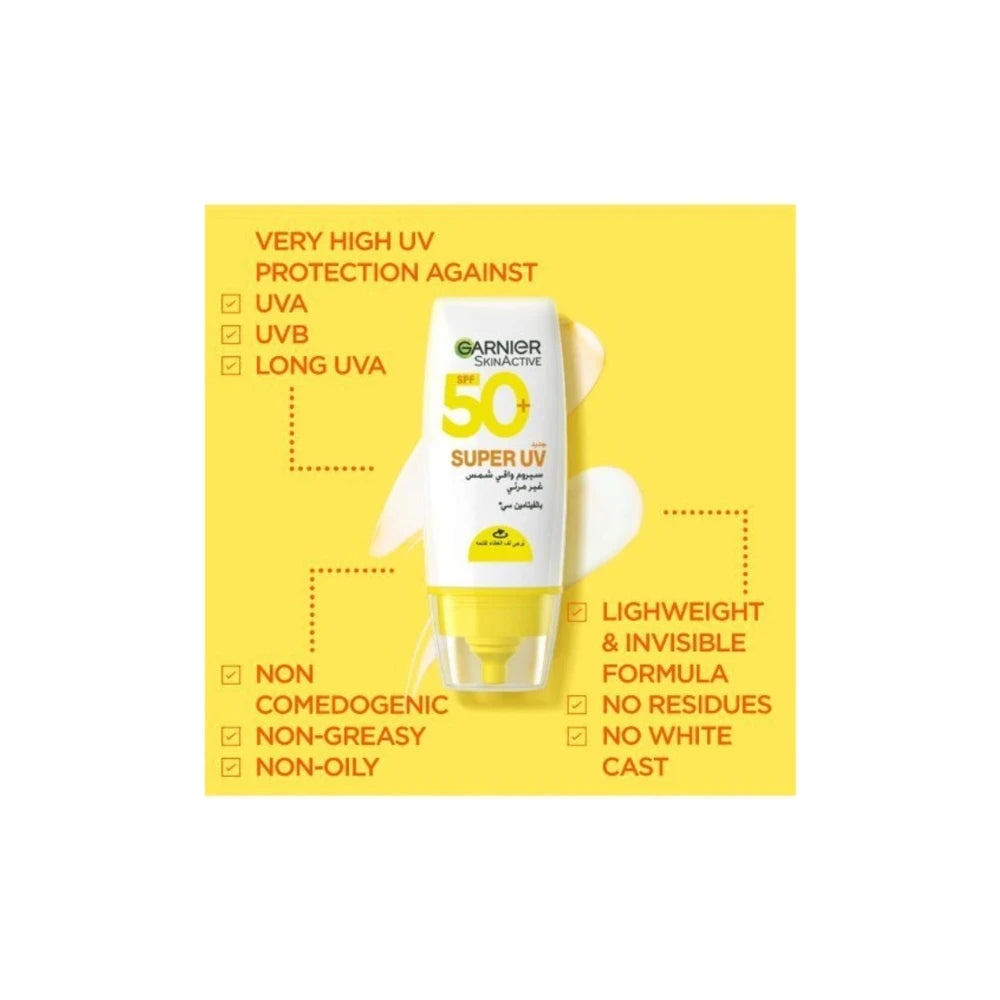 Garnier Super UV Sérum Solaire Invisible SPF50+ – 30 ml