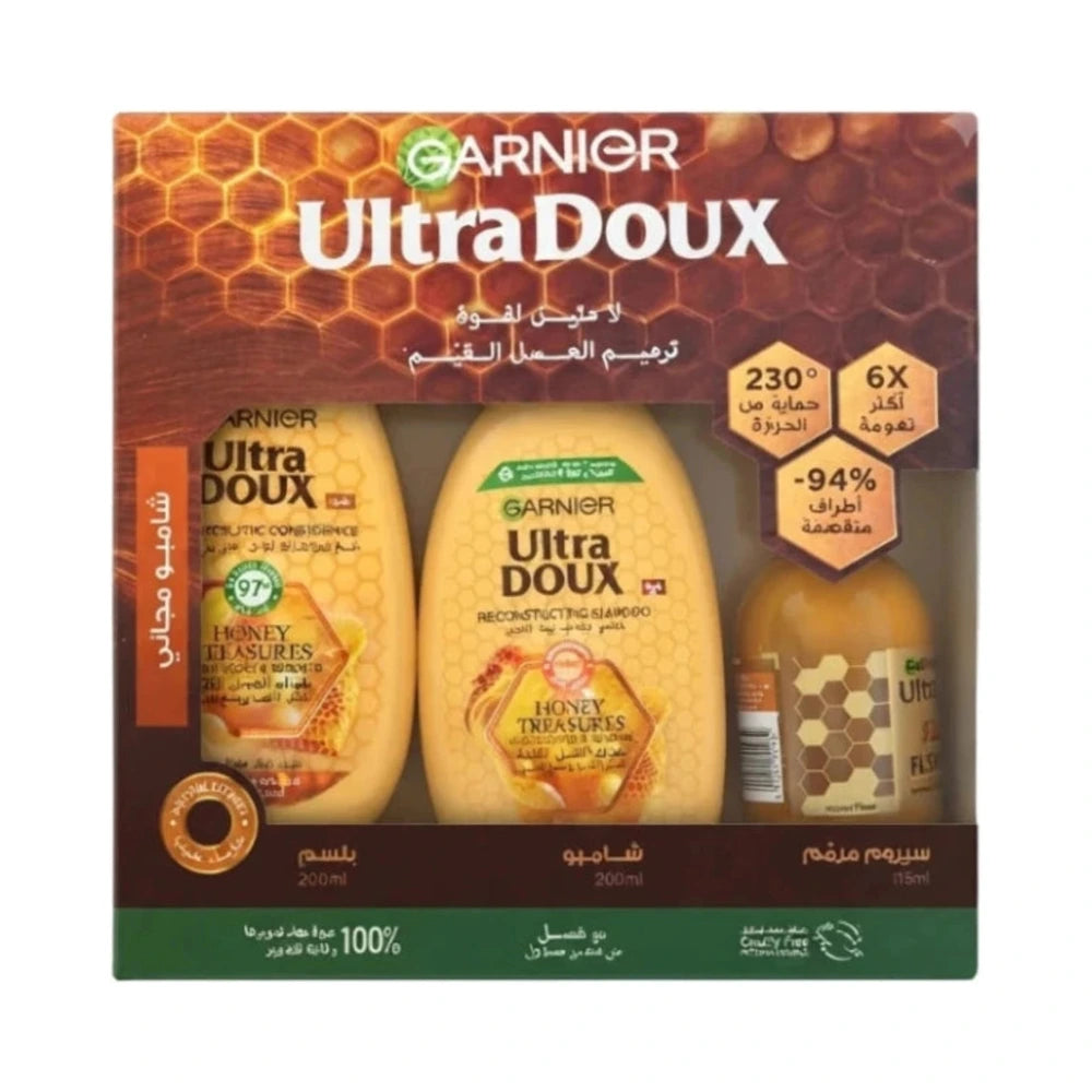 Garnier Ultra Doux Coffret Shampooing 200 ml + Après-Shampooing 200 ml + Sérum 115 ml