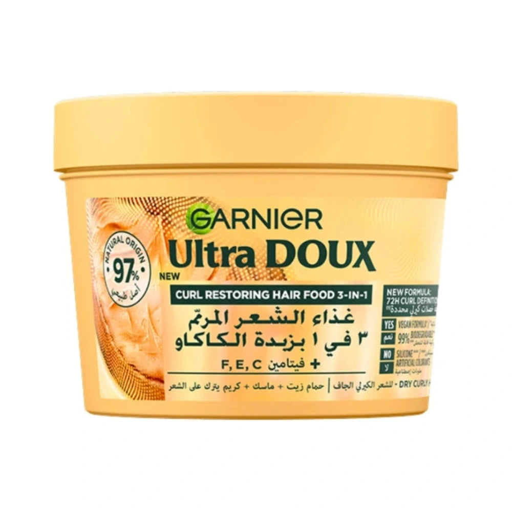 Garnier Ultra Doux Hair Food Cacao Masque 3-en-1 Cheveux Bouclés – 390 ml