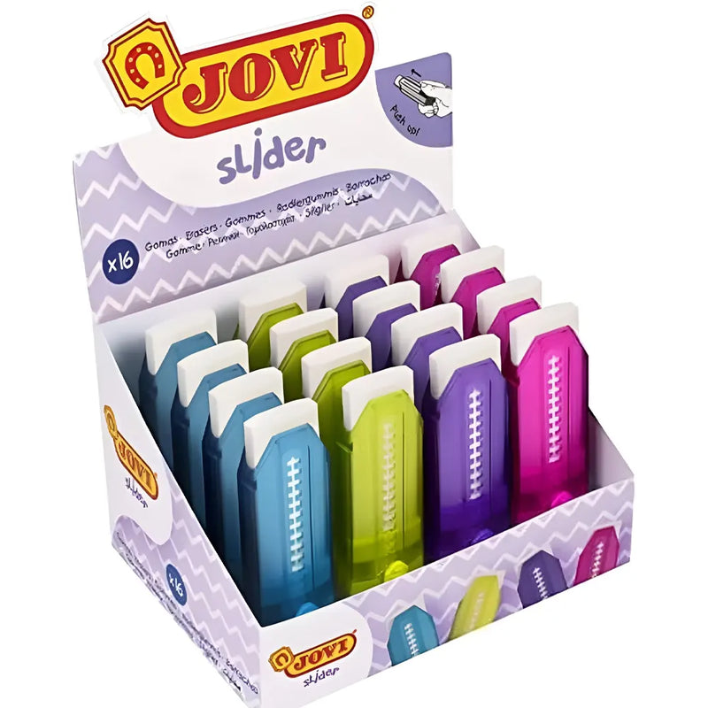 Jovi Goma de borrar blanca con estuche de plástico - Retráctil