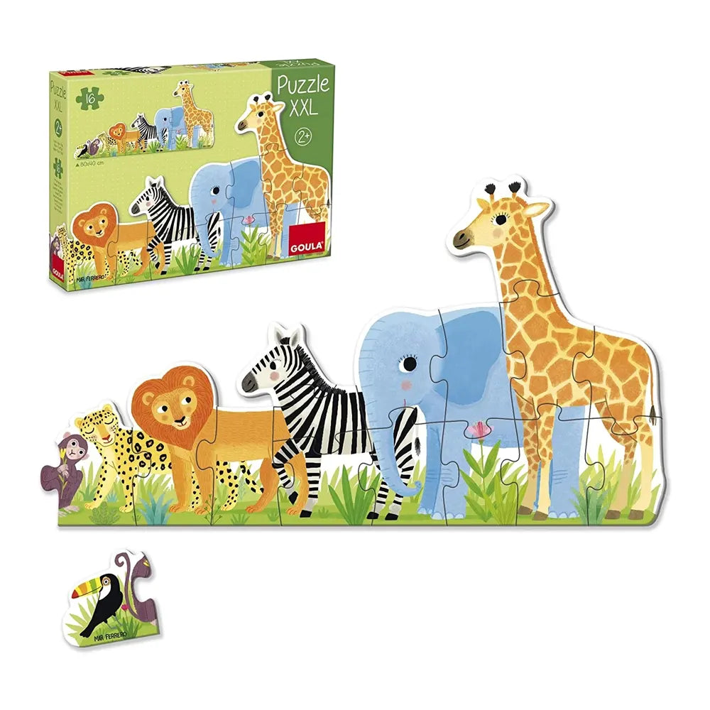 Goula Puzzle XXL Les Animaux de la Jungle - 18 Pièces