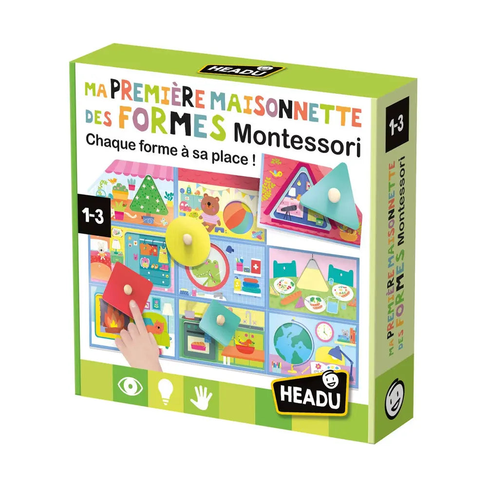 Headu Montessori Ma Première Petite Maison des Formes - 1-3 Ans+ 