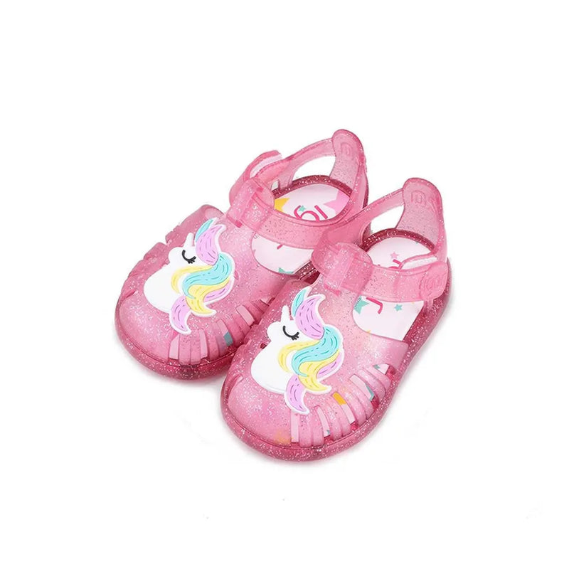 Sandalias Tobby Unicornio - Fucsia Glitter