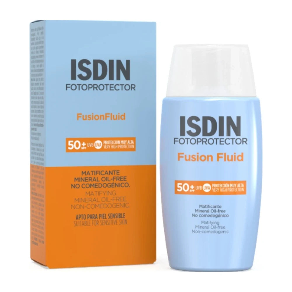ISDIN Fotoprotector Fusion Fluid SPF 50+ flacon et boîte 50 ml