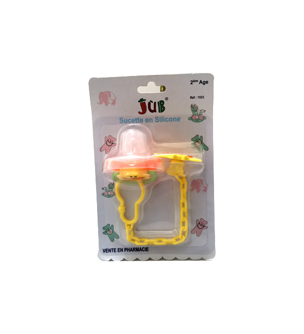 Juniors Sucette Jub en silicone 2e âge avec couvercle – sucette pour bébé