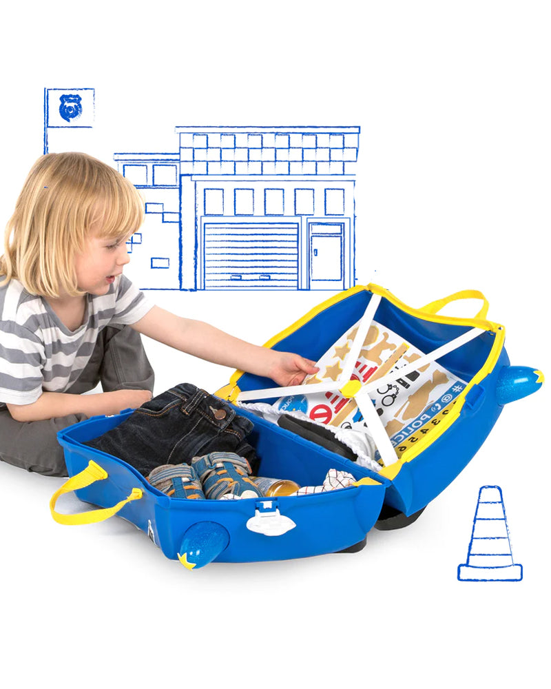 Trunki Valise de Voyage pour Enfant - Percy la Voiture de Police