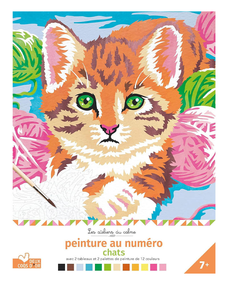 Peinture Au Numéro - Chats - Cahier Avec Palette Et Pinceau