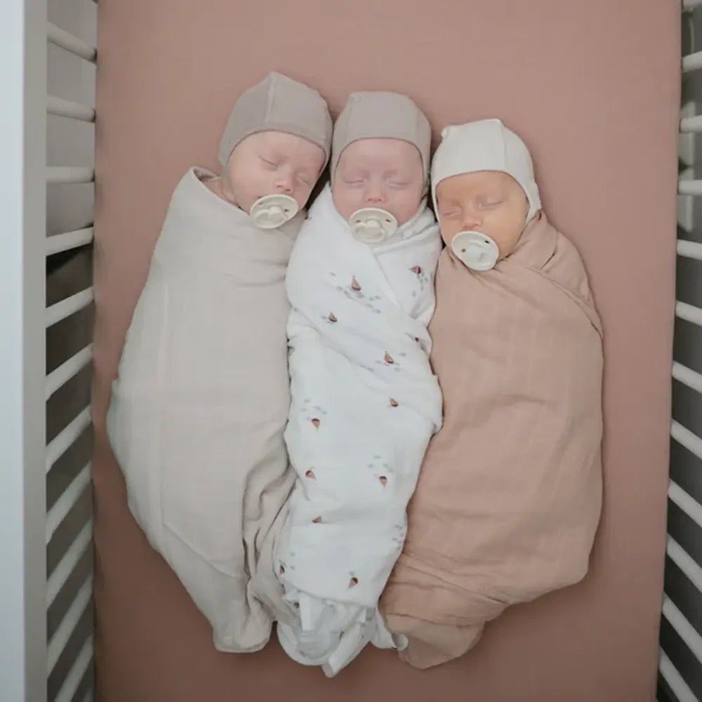 Mushie Organic Cotton Muslin Swaddle Blanket - Blush :