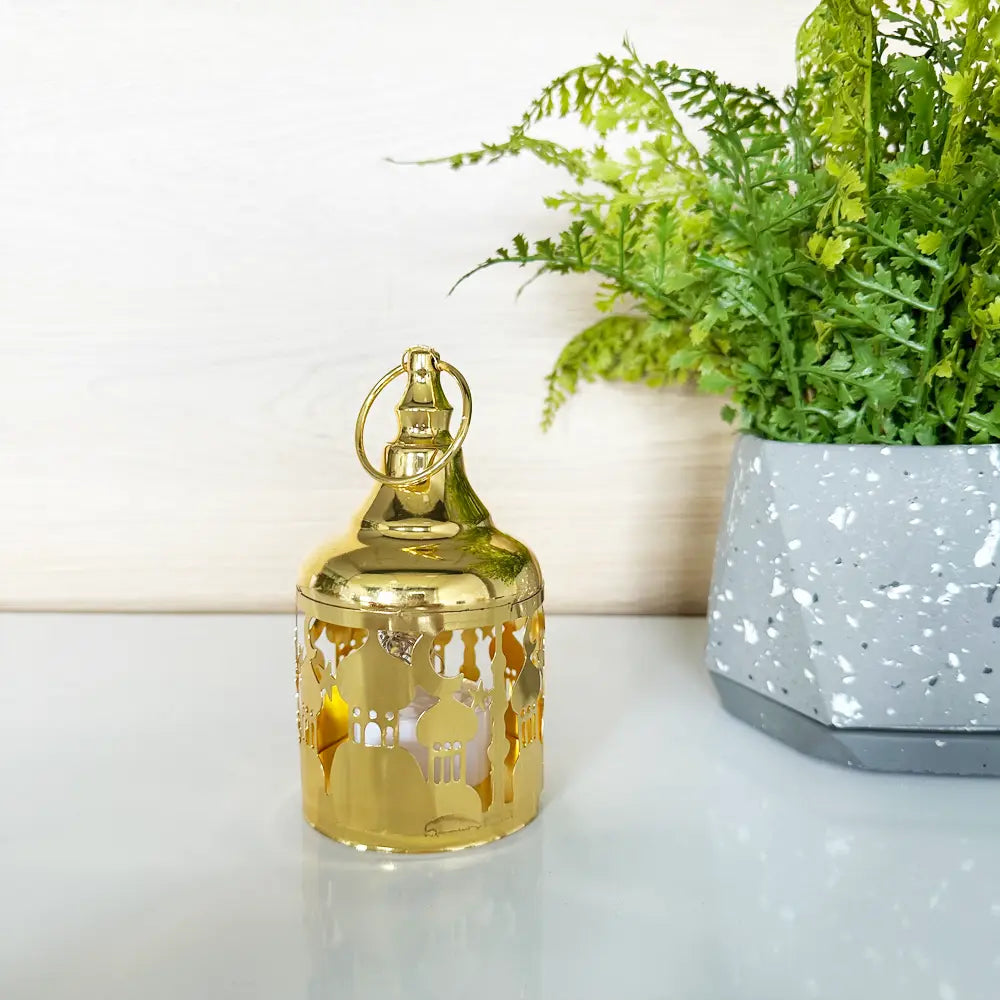 Linterna decorativa LED Ramadán - Oro