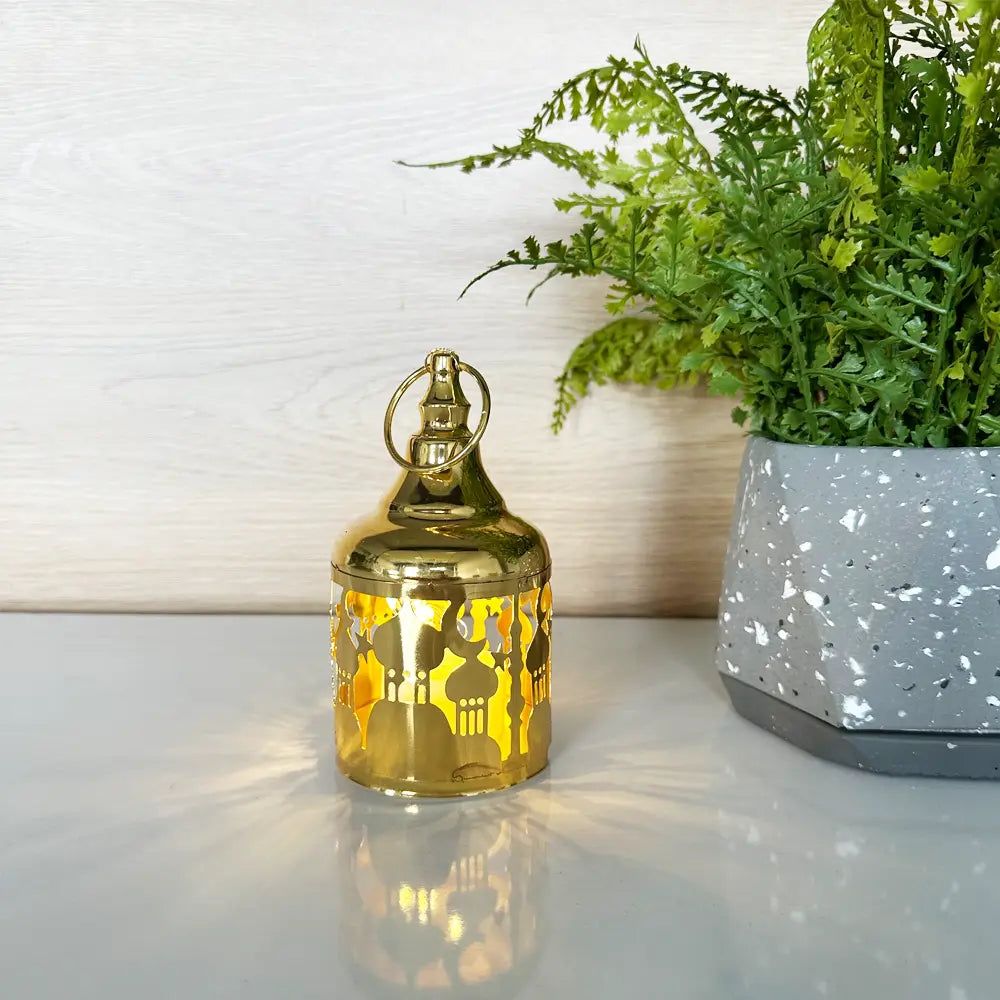 Linterna decorativa LED Ramadán - Oro