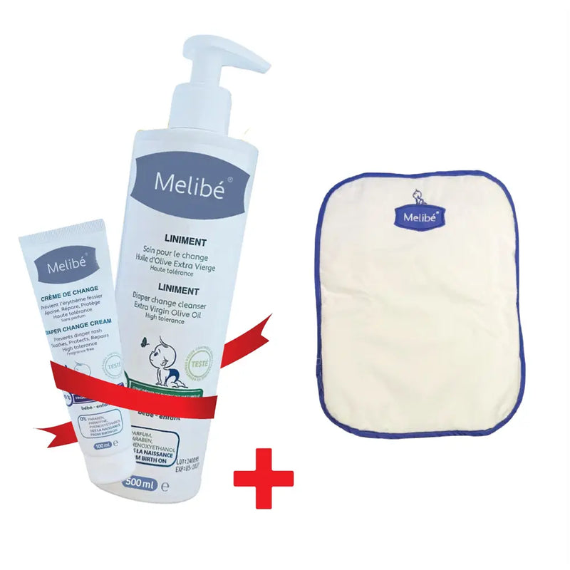 Offer: Melibé Liniment for Changing - 500ml + Changing Cream - 100ml = A Free Changing Mat!