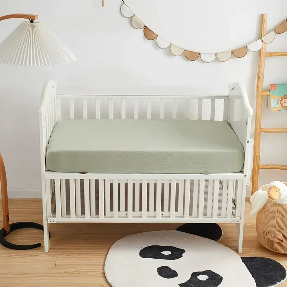 Bambidou Drap Housse Pour Lit Bébé 140x70 cm - Kaki