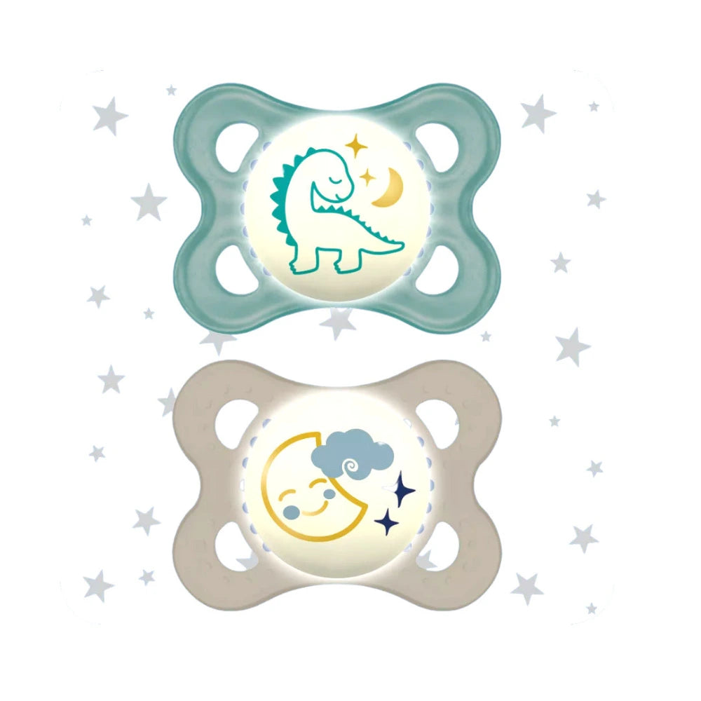 MAM lot de 2 sucettes Original Nuit 0-6 mois bleu
