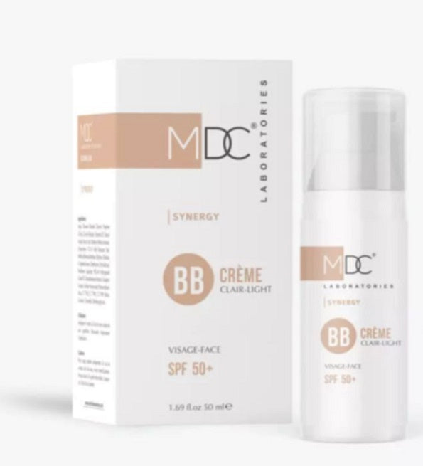 Tube de BB crème MDC Synergy teinte Claire SPF50+ 50 ml