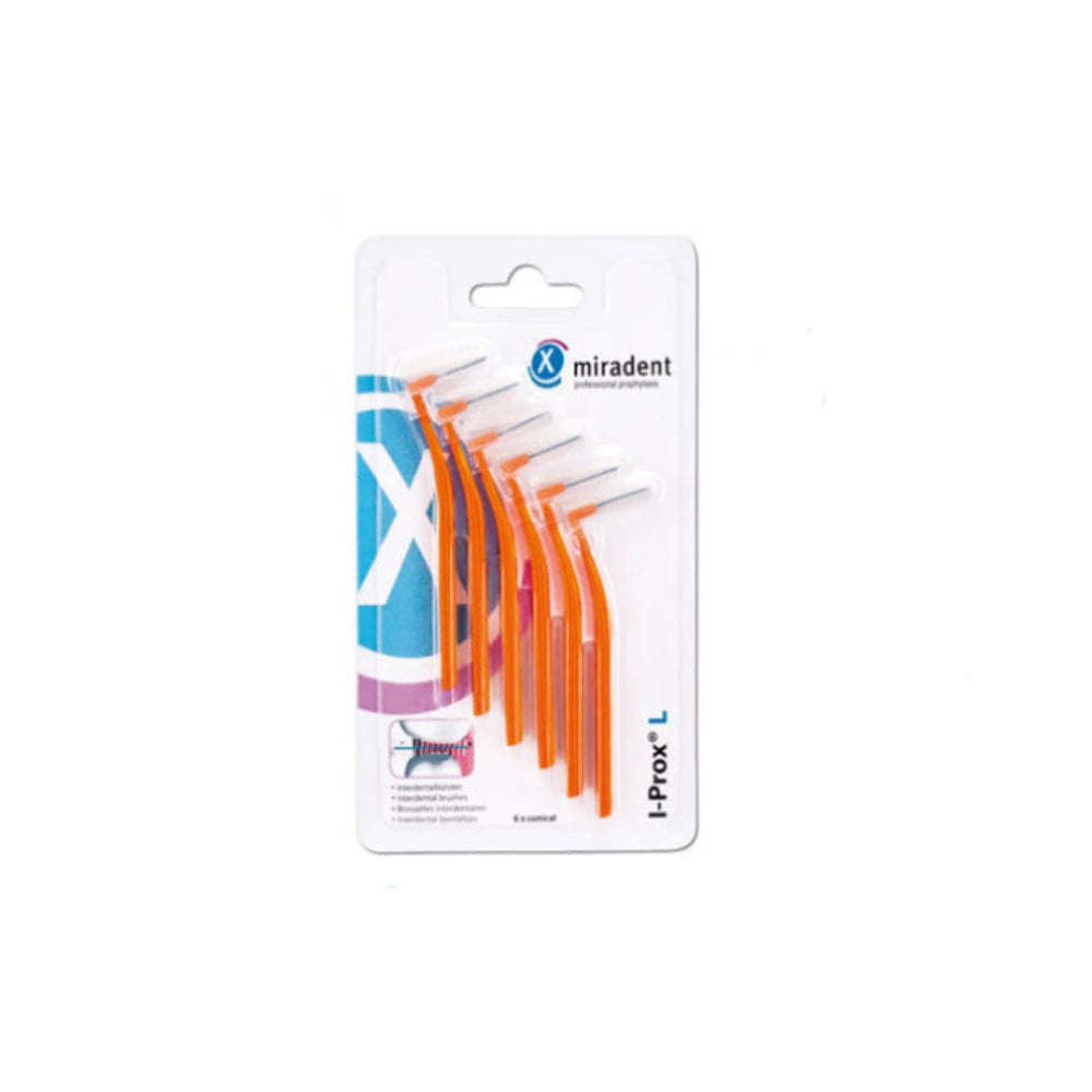 Brossettes interdentaires Miradent I-Prox L taille orange, emballage