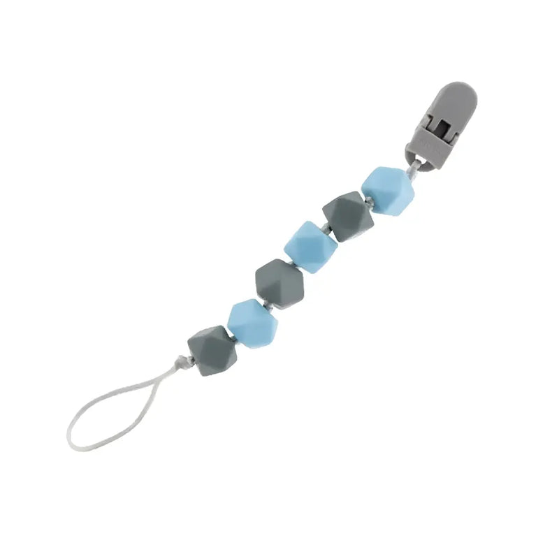 Nûby Clip para Chupete con Perlas de Silicona 0M+ - Azul