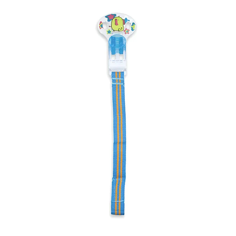 Pinza para chupete Nûby con velcro para chupetes con anilla 0m+ - Azul