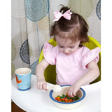Nuby 2-Piece Bamboo Print Bowl - Yellow