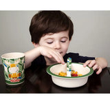 Nuby 2-Piece Bamboo Print Bowl - Yellow