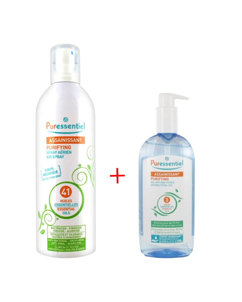 Puressentiel Spray Aire Higienizante 500ml + Gel Higienizante Antibacteriano Gratis