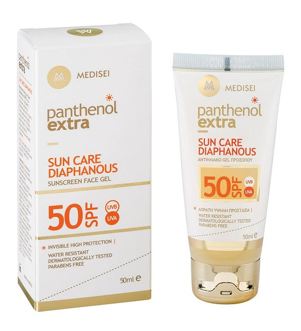 ميديسي Panthenol Extra Diaphane جل واقٍ من الشمس غير مرئي للوجه SPF 50