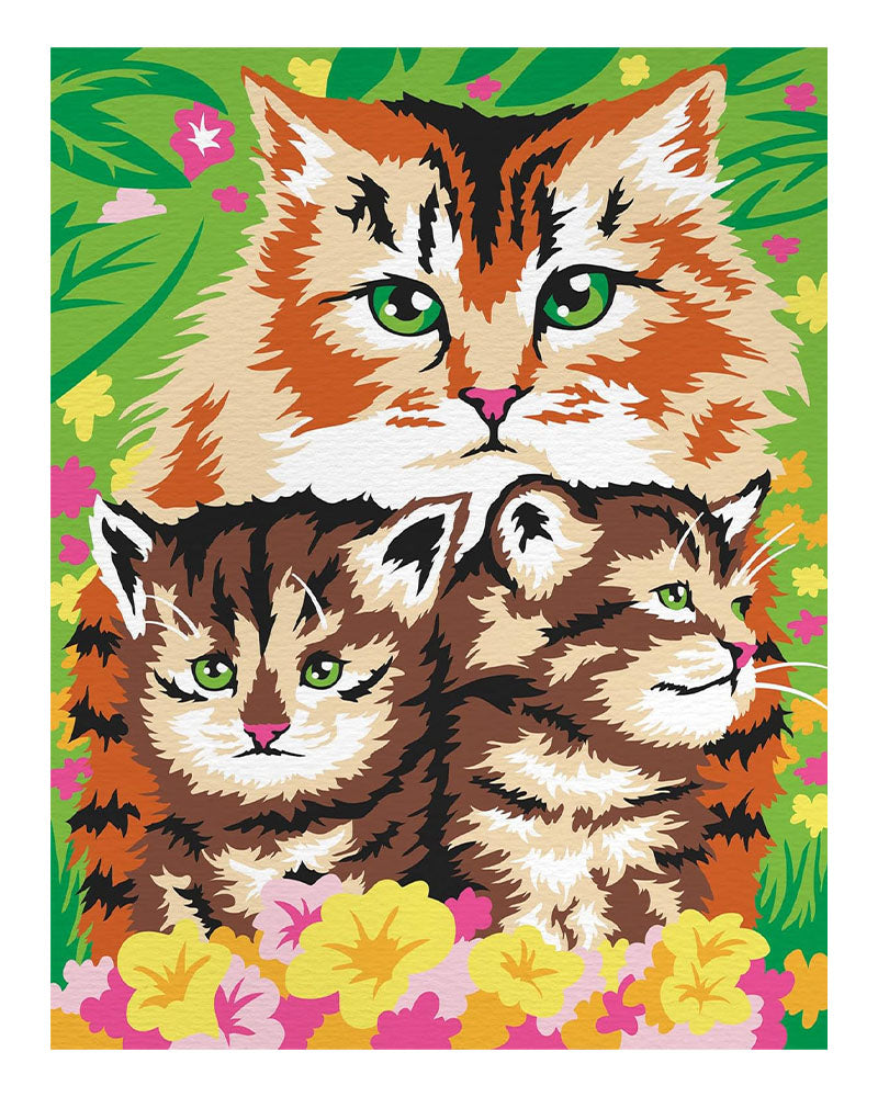 Peinture Au Numéro - Chats - Cahier Avec Palette Et Pinceau
