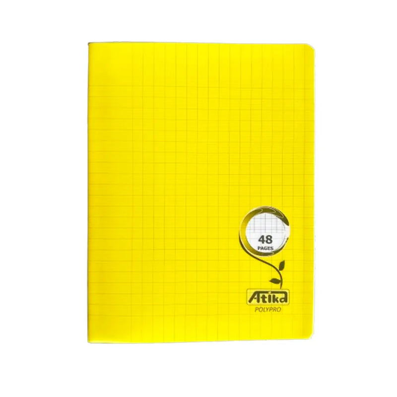 Atika Stitched Notebook Small Format 48 Pages Seyès 90g - Yellow