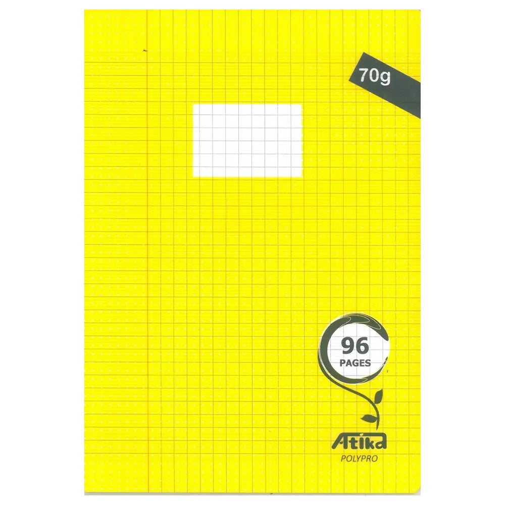 Atika Cahier Piqure A4 96 Pages Seyès - Jaune