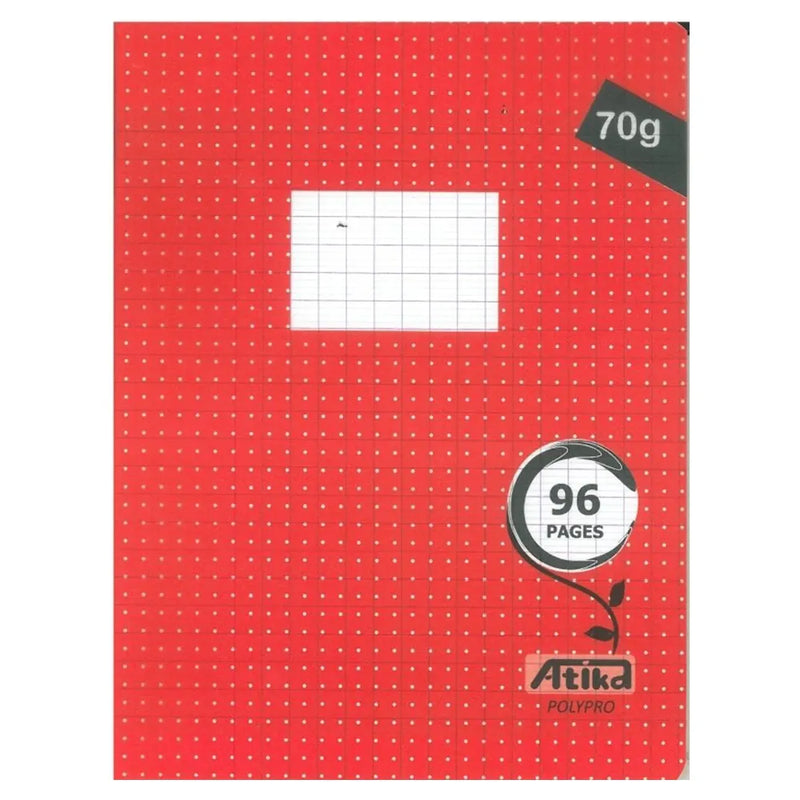Atika Stitched Notebook A4 96 Pages Seyès 70g - Red