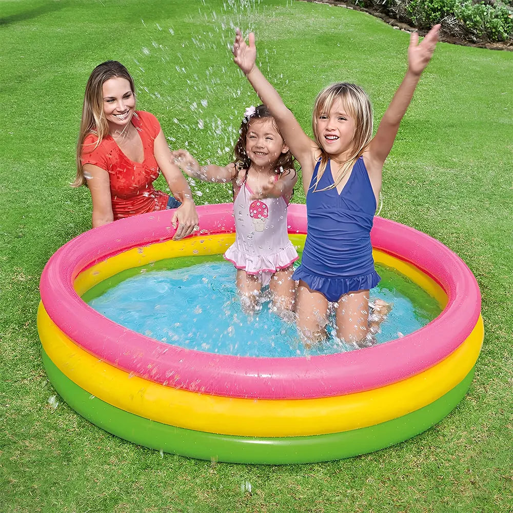 Intex Piscine Avec 3 anneaux Géométrie 168 x 46 cm