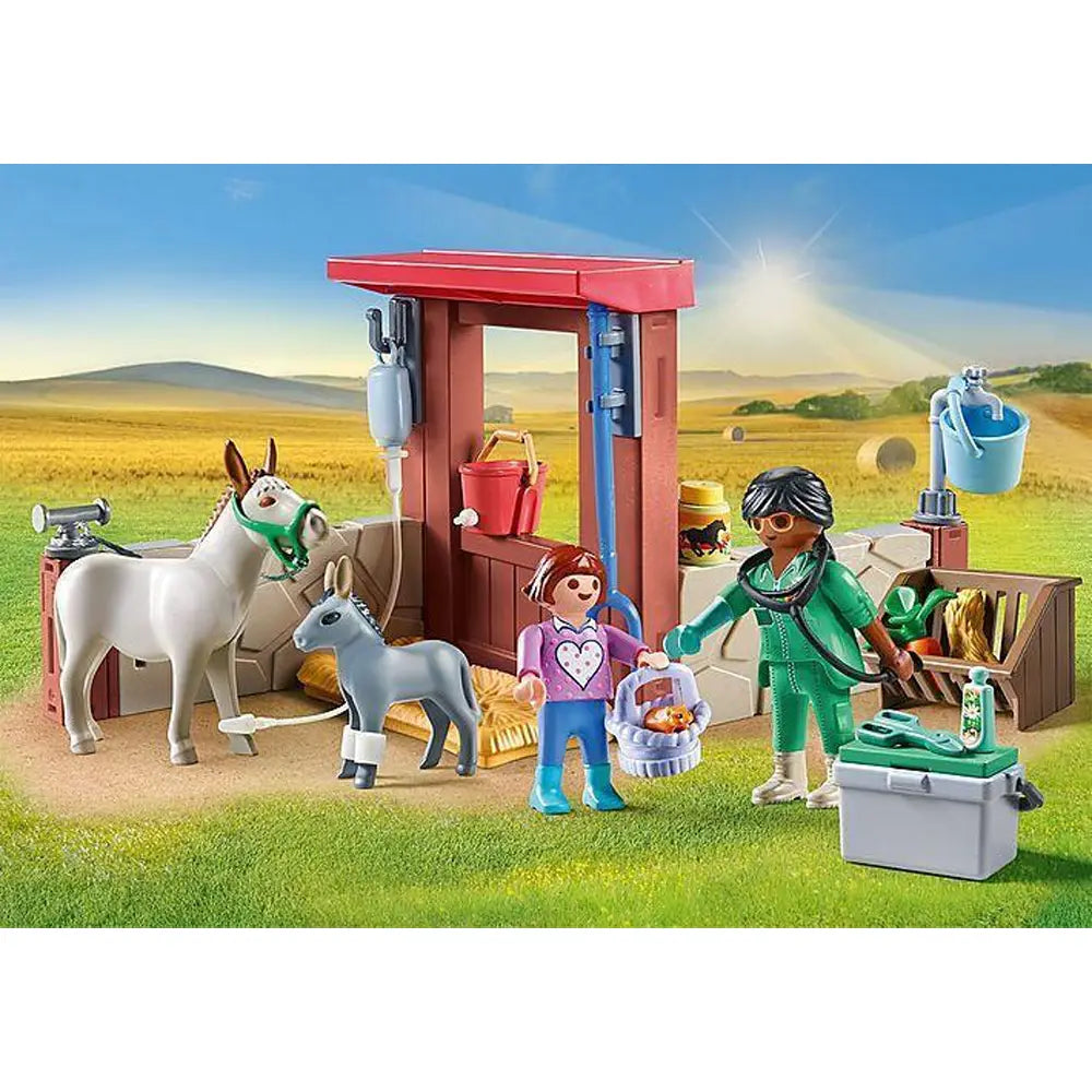 Playmobil Mission Vétérinaire avec Ânes - 4A+