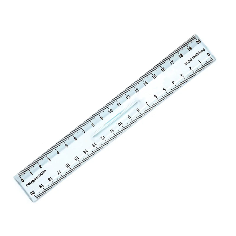Polygom Doble Decímetro Transparente 20cm