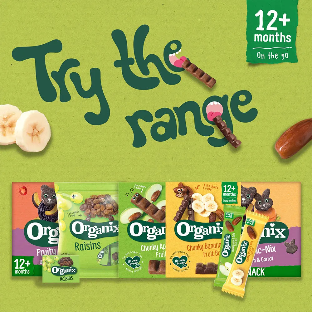 Organix Boîte Barres Epaisses Datte & Banane 12M+