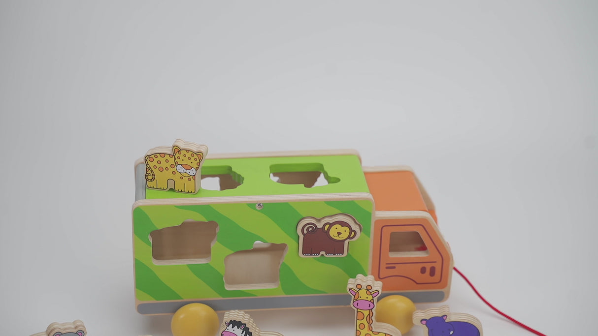 Viga Toys Camion d'Animaux à Tirer 18M+