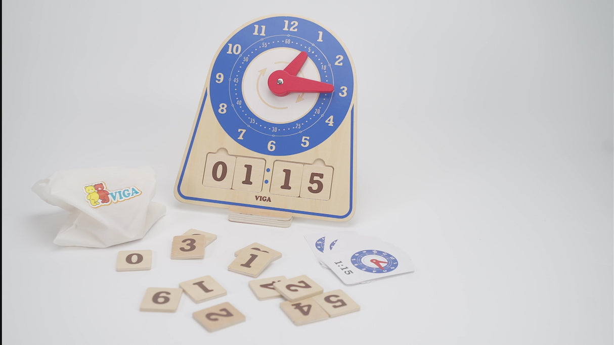 Viga Toys Horloge d'Apprentissage 3A+
