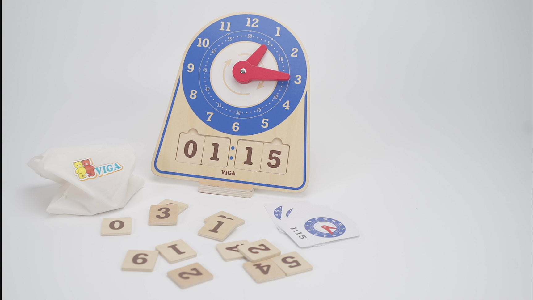Viga Toys Horloge d'Apprentissage 3A+