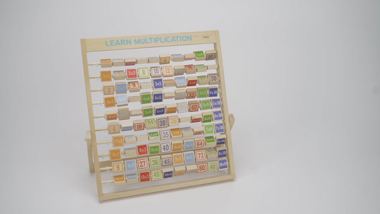 Viga Toys Table d'Apprentissage de Multiplication 3A+