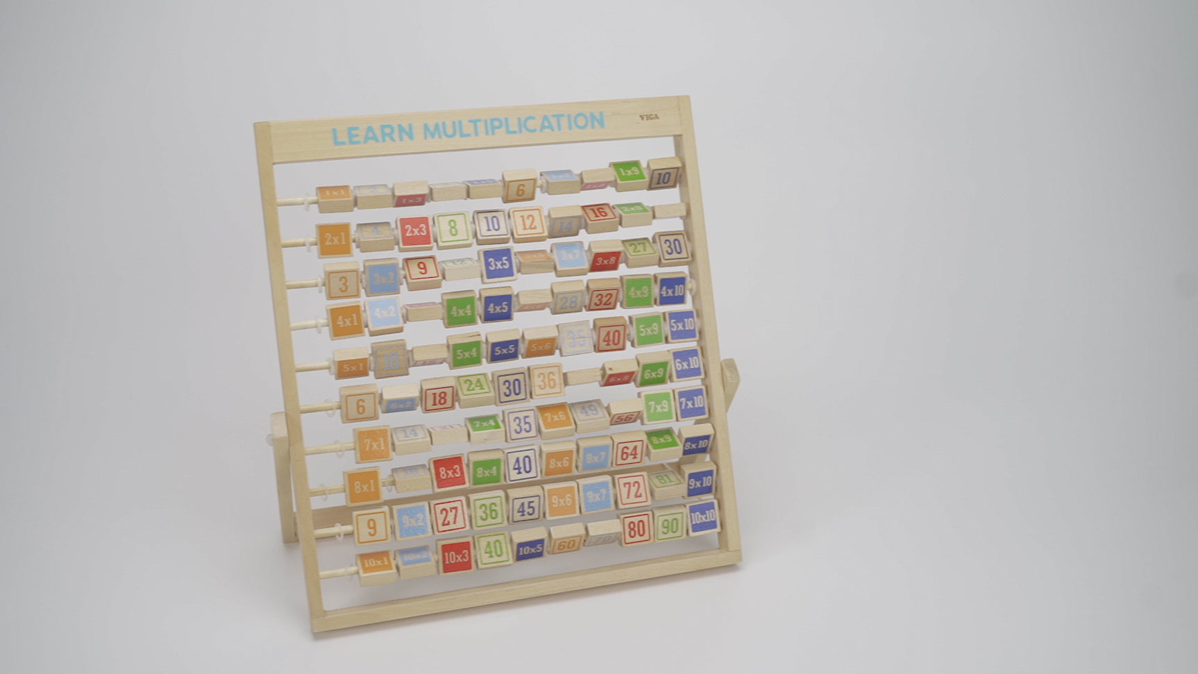 Viga Toys Table d'Apprentissage de Multiplication 3A+