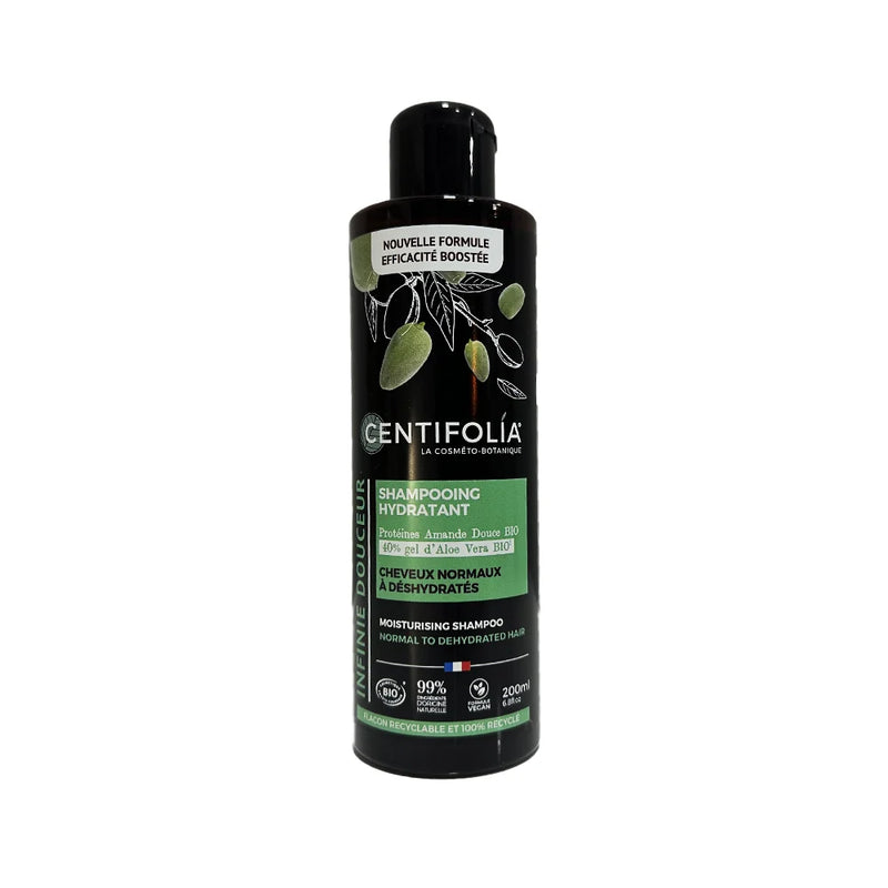 Moisturizing Shampoo for Normal to Dehydrated Hair 200ml Organic 3A+ - Centifolia