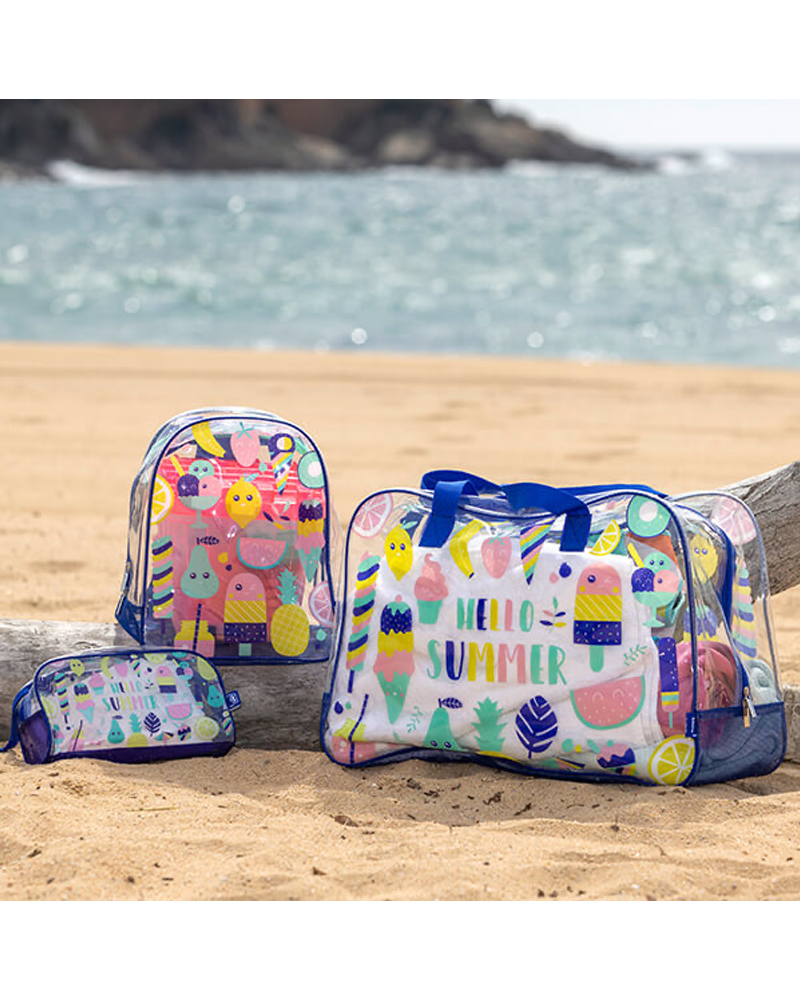 Mochila de playa Eurekakids - Azul y Naranja