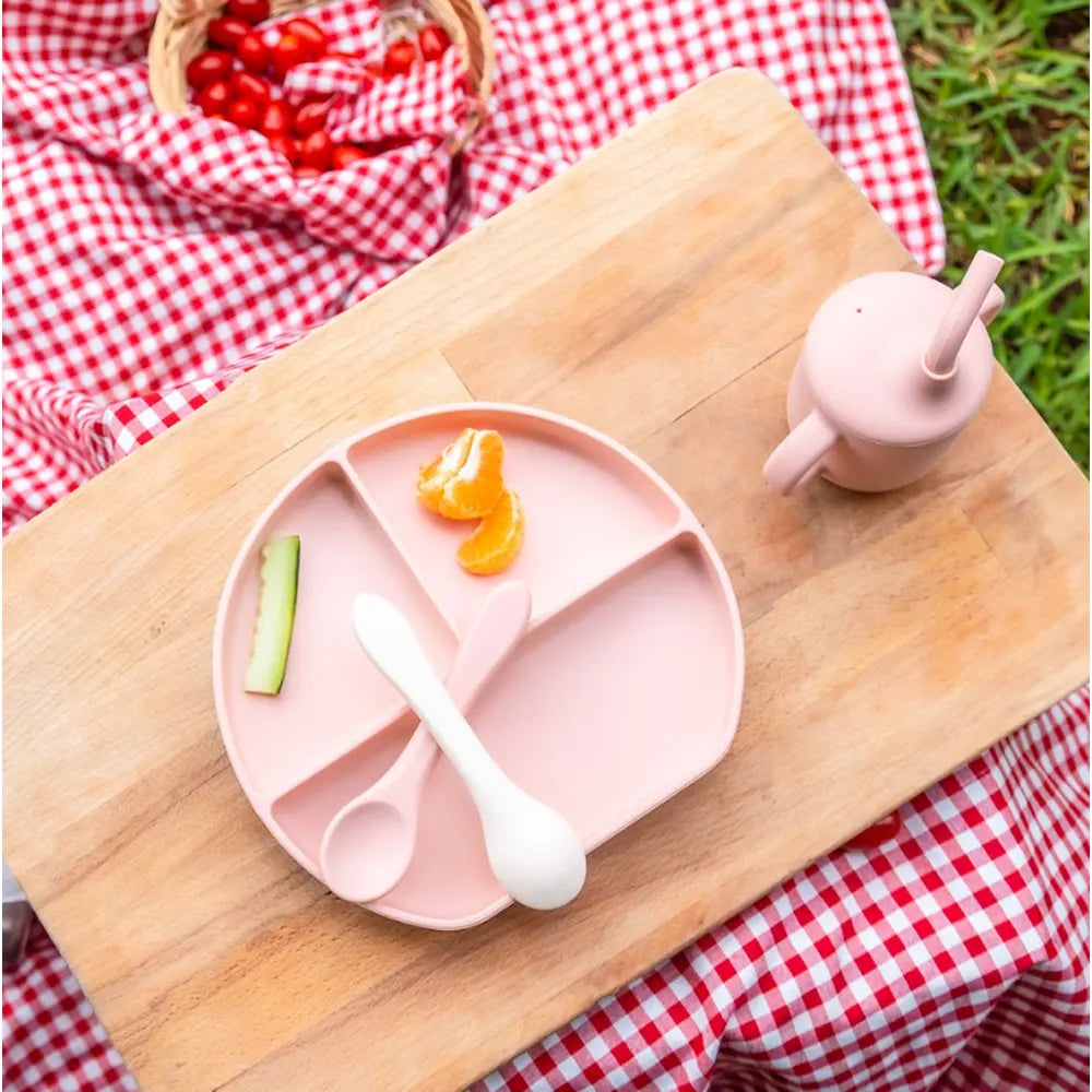 YUMMY Coffret Repas Silicone 6M+ - Bleu Ciel