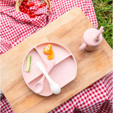 YUMMY Coffret Repas Silicone 6M+ - Bleu Ciel