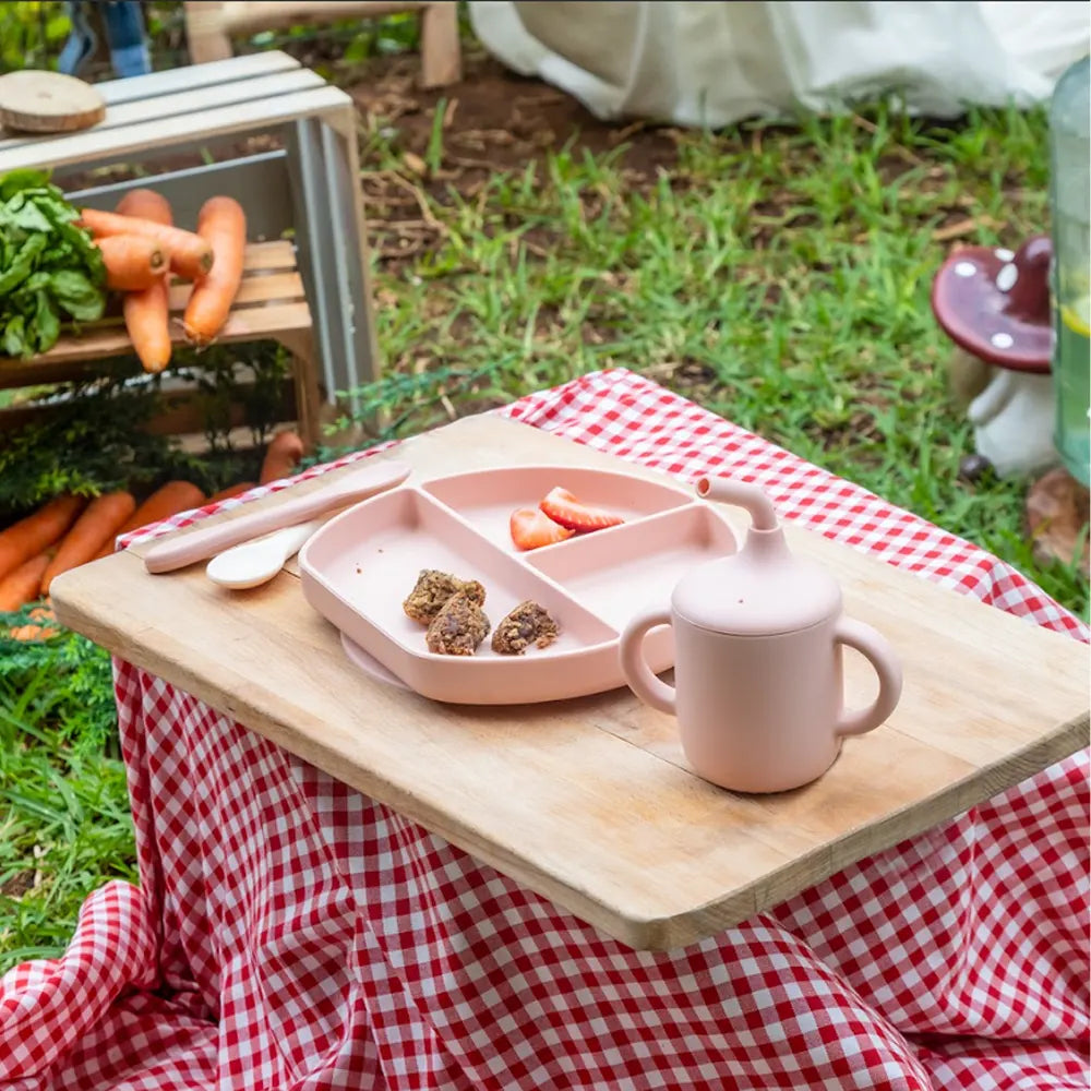 YUMMY Coffret Repas Silicone 6M+ - Rose Poudré