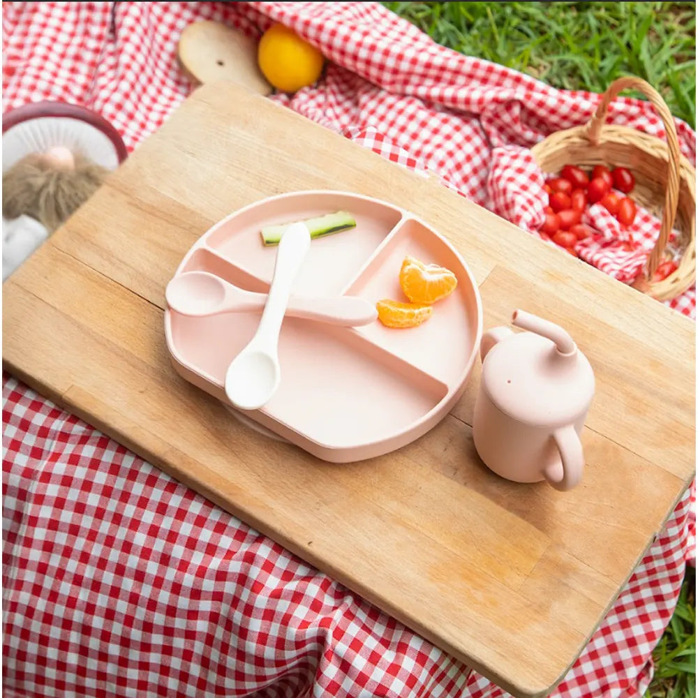 YUMMY Coffret Repas Silicone 6M+ - Bleu Ciel