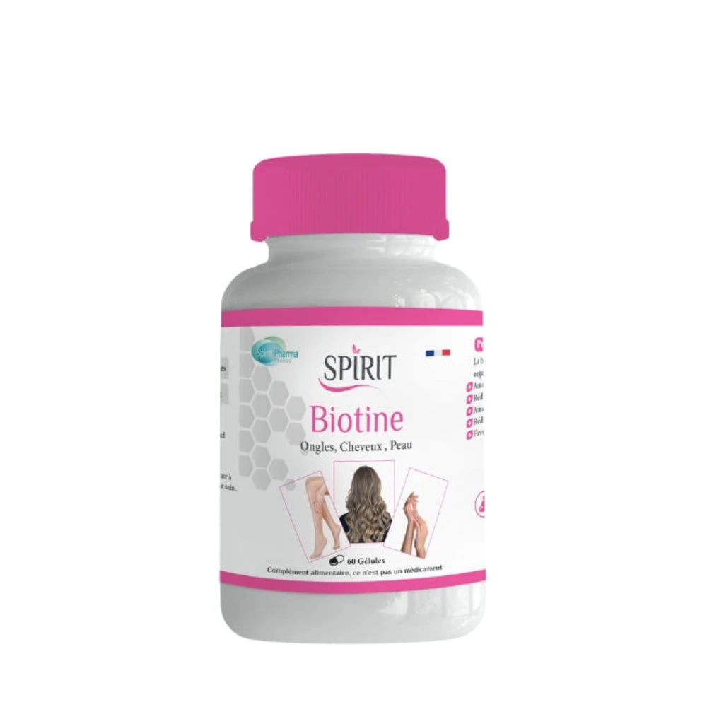 Boîte de complément alimentaire Spirit Biotine 60 gélules
