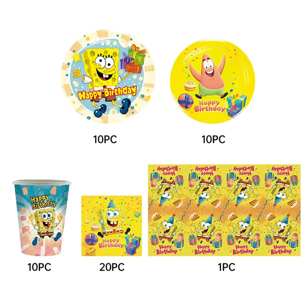 Pack Anniversaire 51 Pièces - SpongeBob Jaune